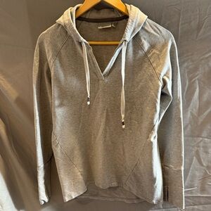 Athleta Idyllwild Long Sleeve Thumbholes Hoodie Heather Grey XS Pre-owned